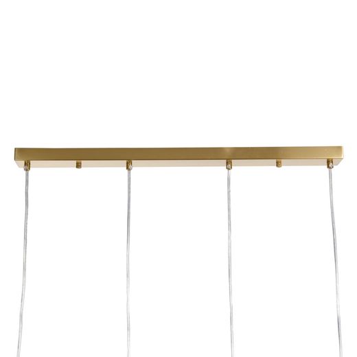 Gold metal-crystal ceiling lamp 91 x 11 x 45 cm