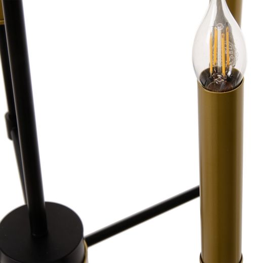 Gold and black metal ceiling lamp 40.50 x 43 x 33 cm
