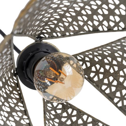 Gold and silver metal ceiling lamp 24 x 24 x 31.50 cm