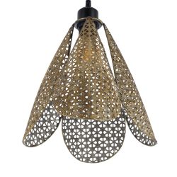 Gold and silver metal ceiling lamp 24 x 24 x 31.50 cm
