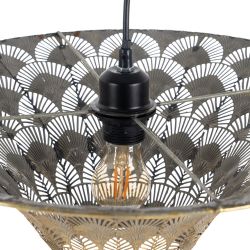 Gold and silver metal ceiling lamp 47.50 x 47.50 x 20.50 cm