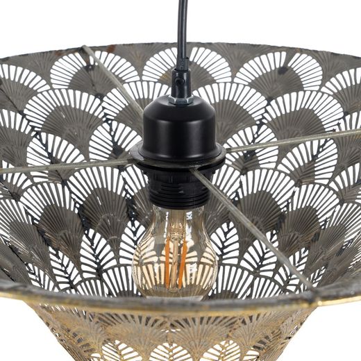 Gold and silver metal ceiling lamp 47.50 x 47.50 x 20.50 cm