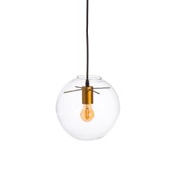 Gold-transparent crystal ceiling lamp 25 x 25 x 25 cm