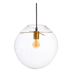 Gold-transparent crystal ceiling lamp 30 x 30 x 30 cm