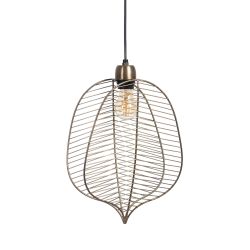 Old gold metal ceiling lamp 25 x 13 x 38 cm