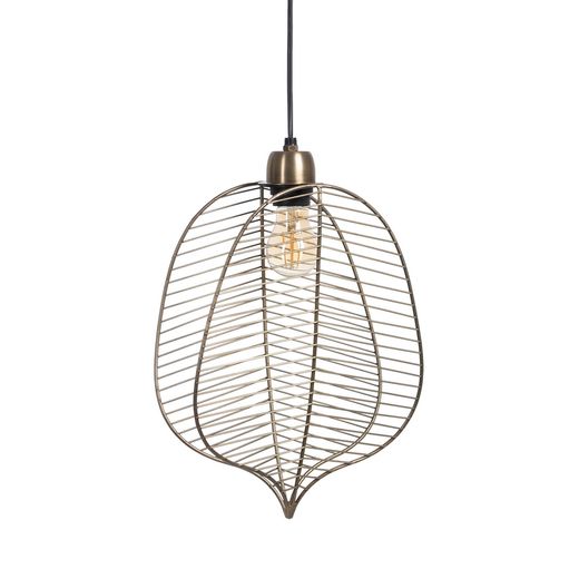 Old gold metal ceiling lamp 25 x 13 x 38 cm