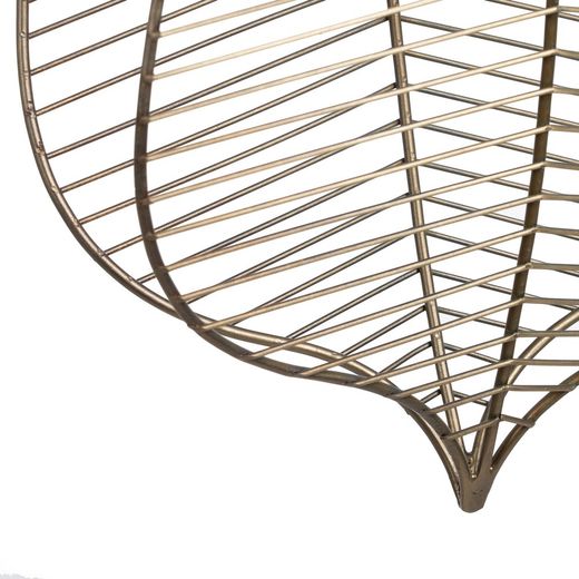 Old gold metal ceiling lamp 25 x 13 x 38 cm