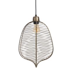 Old gold metal ceiling lamp 25 x 13 x 38 cm