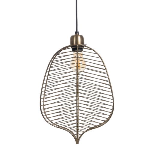 Old gold metal ceiling lamp 25 x 13 x 38 cm
