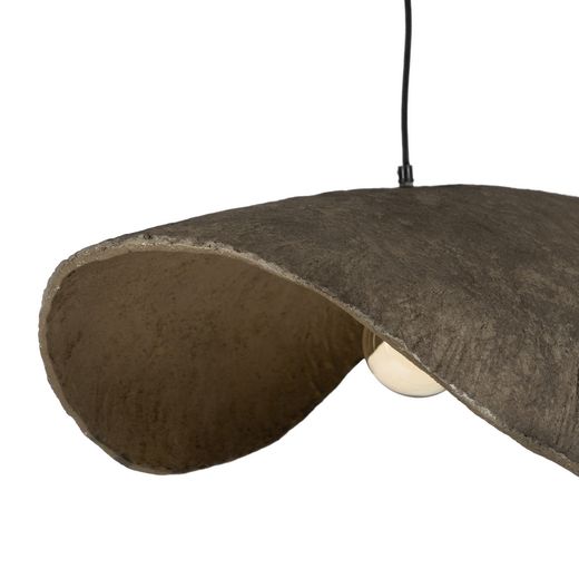 Deckenlampe in Antikgold, Pappmaché, 73 x 47 x 25 cm