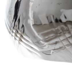 Silver aluminum ceiling lamp, decorative, 34 x 34 x 23 cm