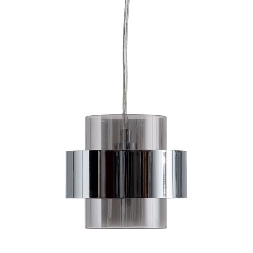 Silver ceiling lamp, crystal/metal, 13 x 13 x 12 cm