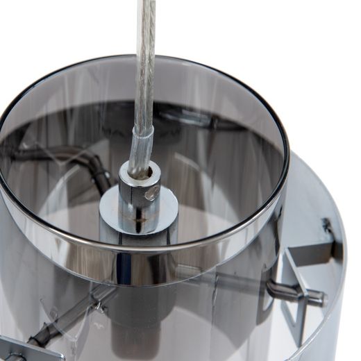 Silver ceiling lamp, crystal/metal, 13 x 13 x 12 cm