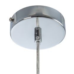 Silver ceiling lamp, crystal/metal, 13 x 13 x 12 cm