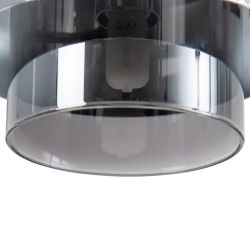 Silver ceiling lamp, crystal/metal, 13 x 13 x 12 cm