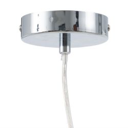 Silver iron/glass ceiling lamp 15 x 15 x 17.50 cm