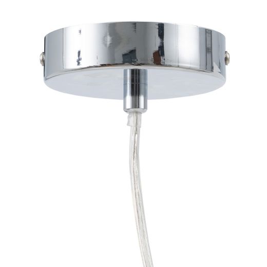 Silver iron/glass ceiling lamp 15 x 15 x 17.50 cm