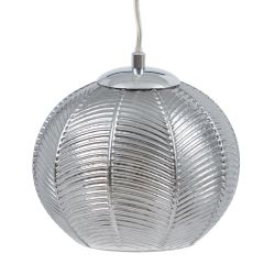 Silver iron/glass ceiling lamp 20 x 20 x 15.50 cm