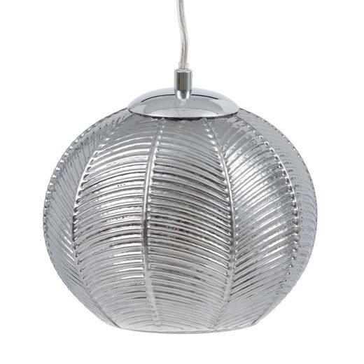 Silver iron/glass ceiling lamp 20 x 20 x 15.50 cm