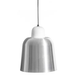 Matte silver aluminum ceiling lamp 29 x 29 x 39 cm