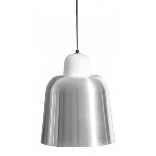 Matte silver aluminum ceiling lamp 29 x 29 x 39 cm