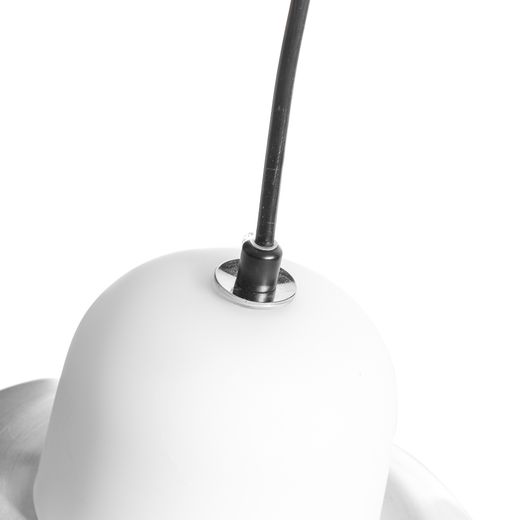 Matte silver aluminum ceiling lamp 29 x 29 x 39 cm