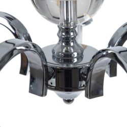Silver metal-crystal ceiling lamp 63.50 x 60.50 x 91 cm