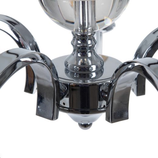 Silver metal-crystal ceiling lamp 63.50 x 60.50 x 91 cm