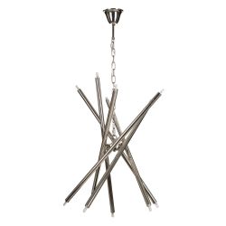 Silver metal-crystal ceiling lamp 82 x 82 x 34.30 cm