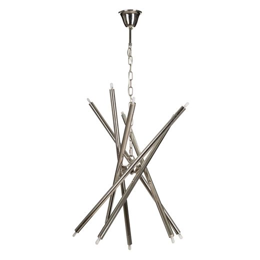 Silver metal-crystal ceiling lamp 82 x 82 x 34.30 cm