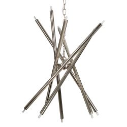 Silver metal-crystal ceiling lamp 82 x 82 x 34.30 cm