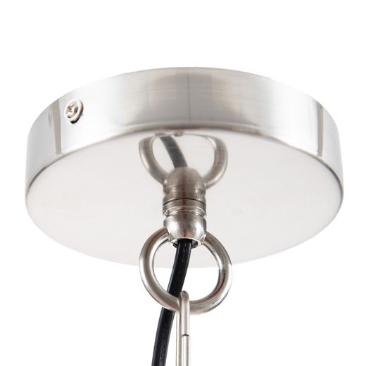 Silver metal ceiling lamp, lighting, 30 x 30 x 36 cm