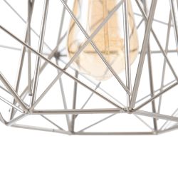 Silver metal ceiling lamp, lighting, 30 x 30 x 36 cm
