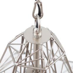 Silver metal ceiling lamp, lighting, 30 x 30 x 36 cm