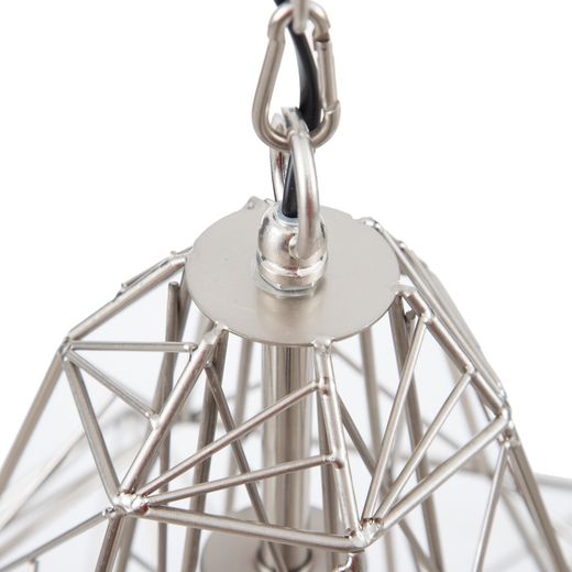 Silver metal ceiling lamp, lighting, 30 x 30 x 36 cm