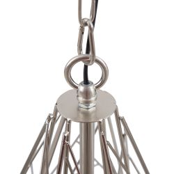 Silver metal ceiling lamp, lighting, 35 x 35 x 45 cm