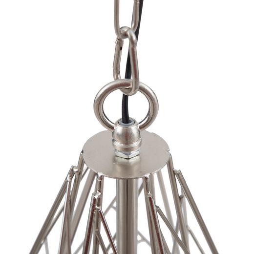 Silver metal ceiling lamp, lighting, 35 x 35 x 45 cm