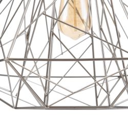 Silver metal ceiling lamp, lighting, 35 x 35 x 45 cm