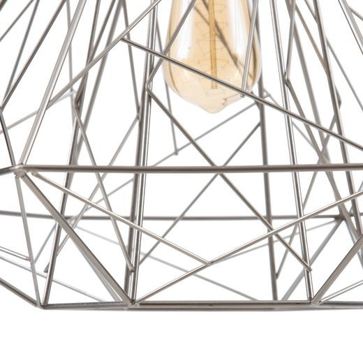 Silver metal ceiling lamp, lighting, 35 x 35 x 45 cm