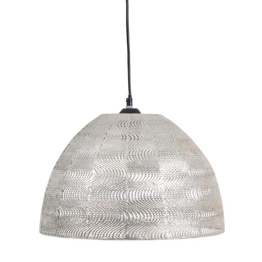 Silver metal ceiling lamp, lighting, 37 x 37 x 29 cm