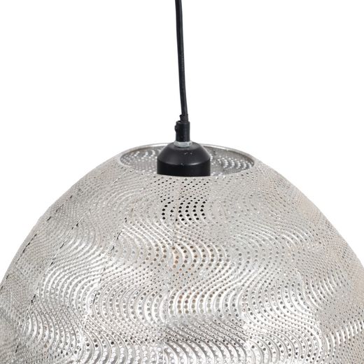 Silver metal ceiling lamp, lighting, 37 x 37 x 29 cm