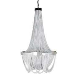 Silver metal ceiling lamp, lighting, 50 x 50 x 90 cm