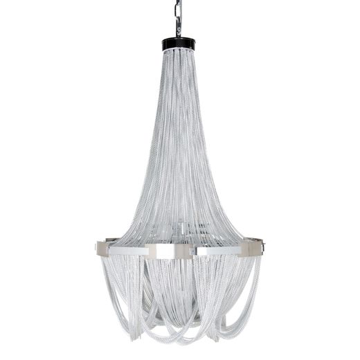 Silver metal ceiling lamp, lighting, 50 x 50 x 90 cm