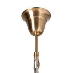 Champagnerfarbene Feder-Deckenleuchte, Kristall, 60 x 60 x 55 cm