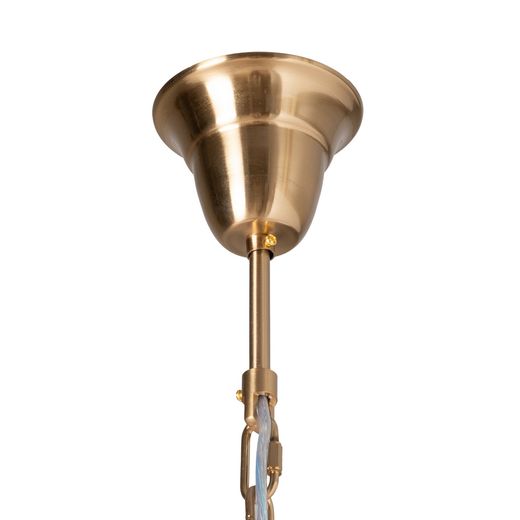Champagnerfarbene Feder-Deckenleuchte, Kristall, 60 x 60 x 55 cm