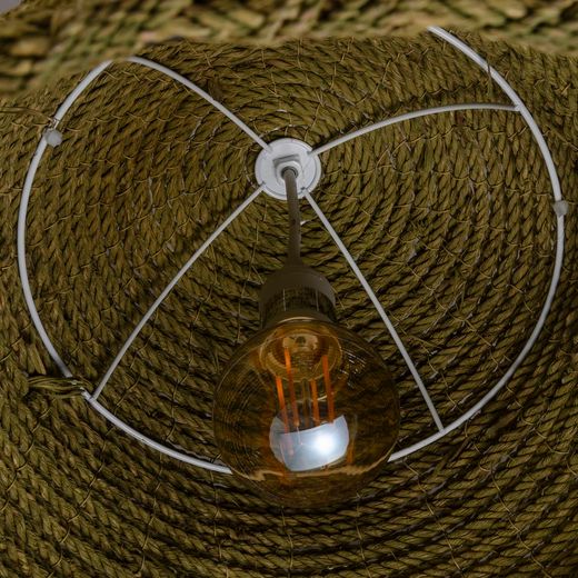 Green ceiling lamp 100% plant fiber 43 x 43 x 52 cm