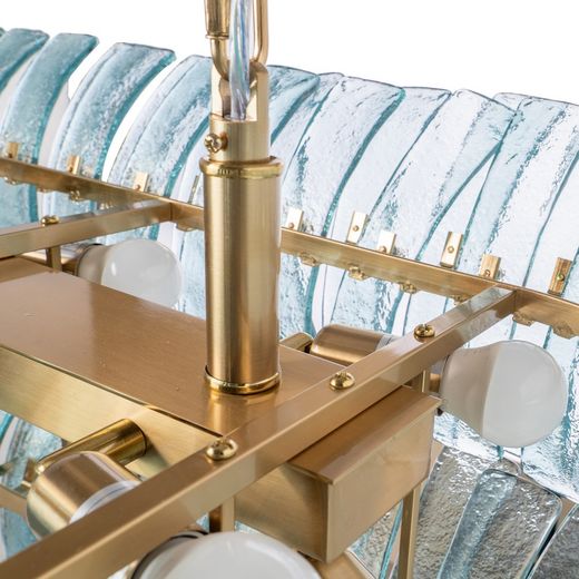 Grüne Kristall-Deckenleuchte, 118 x 50 x 40 cm