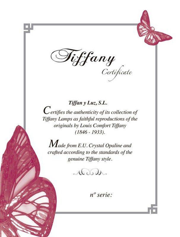 Lámpara Gato Tiffany Tiffan y Luz auténtico certificado reproducción  original — Ivintage Online