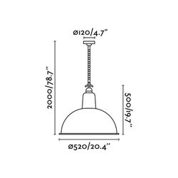 LOU Laes black hanging lamp