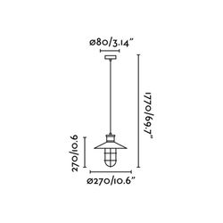 MARINA Black pendant lamp Faro